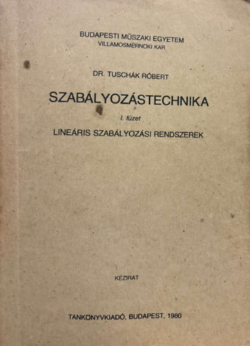 Szablyozstechnika I. fzet