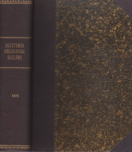 Egyetemes philologiai k�zl�ny 1886