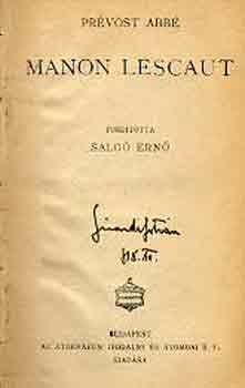 Pr�vost abb� - Manon Lescaut