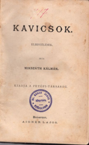 Kavicsok - Elbeszlsek 1. kiads