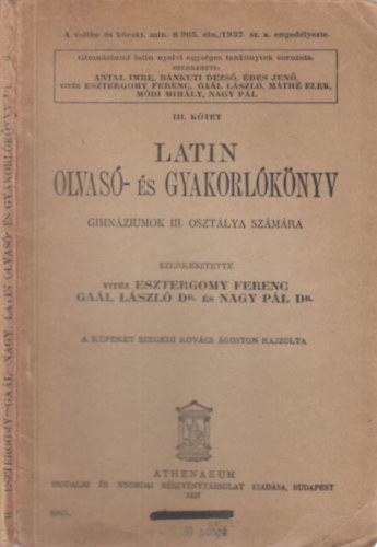 Latin olvas- s gyakorlknyv III. (gimnziumok III.osztlya szmra)