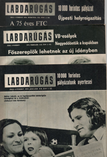 Labdargs XX. vfolyam 1974. ( 10 szm egytt, a 6 s 12. szmok hinyoznak )