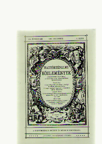 Hadtrtnelmi kzlemnyek 104. vf. 1991. december 4.szm