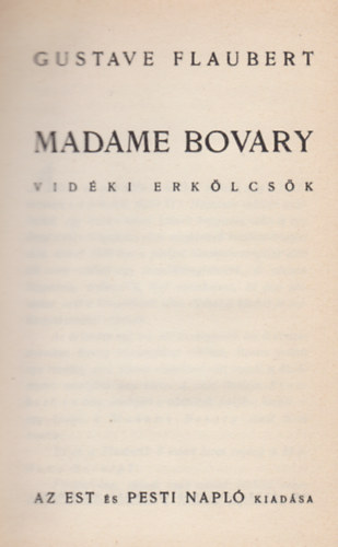 Madame Bovary
