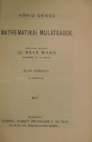 Mathematikai mulatsgok (els sorozat)