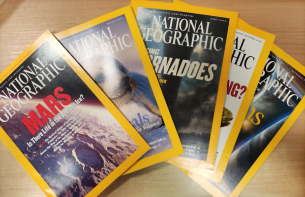 National Geographic 2004 January-March-April-November-December (5 db sz�rv�nysz�m)