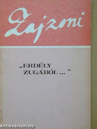 " Erdly Zugbl..." Zajzoni Rab Istvn Przja. 14 kppel .
