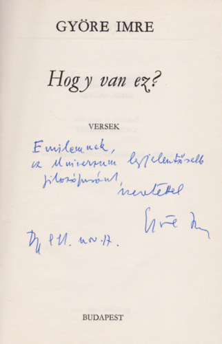 Hogy van ez? ( Gyre Imre) (Z - fzetek/18) (Dediklt)