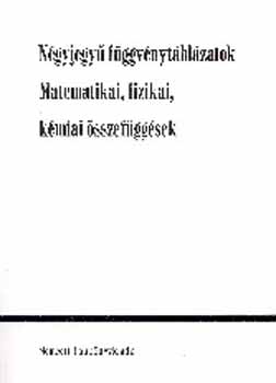 Ngyjegy fggvnytblzatok. Matematikai, fizikai, kmiai sszef.