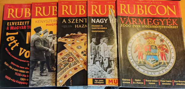 5 db Rubicon trtnelmi magazin, szrvnyszmok, 2018-as vfolyambl