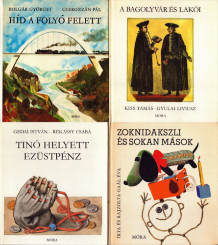 Bolgr Gyrgyi, Csergezn Pl, Kiss Tams, Gedai Istvn, Rkassy Csaba, Dala Lszl Gal va - 5 db gyerek ismretterjeszt ktet: Zoknidakszli s sokan msok - Hd a foly felett - A bagolyvr s laki - Tin helyett ezstpnz - Mit meslnek a hegyek?