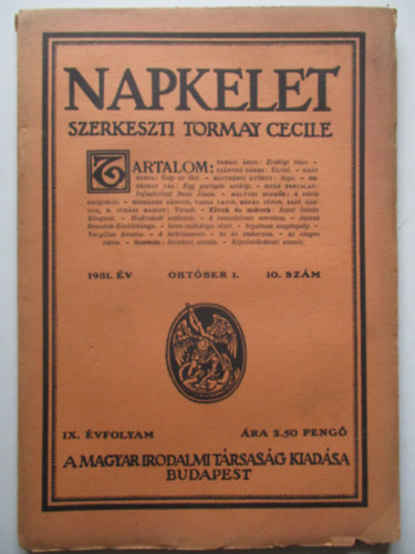 Napkelet 1931. oktber 1. 10.szm