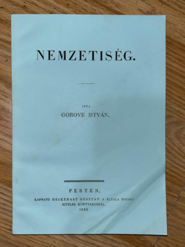 Gorove Istvn - Nemzetisg