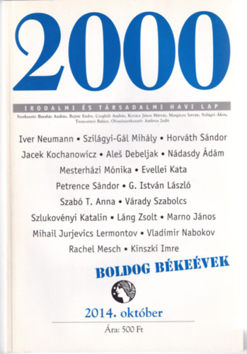 2000 Irodalmi s Trsadalmi Havi Lap - 2014. oktber