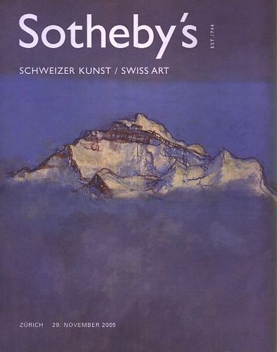 Sotheby's: Schweizer Kunst / Swiss Art (29. November 2005)