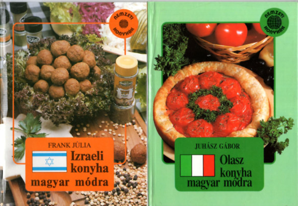 2 db szakcsknyv: Izraeli konyha magyar mdra +Olasz konyha magyar mdra.