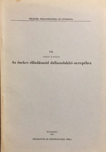 Az nekes eladsmd dallamalakt szerephez