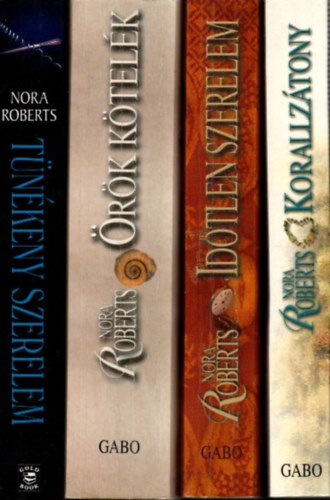 4 db. Nora Roberts ktet (Korallztony + Idtlen szerelem + rk ktelk + Tnkeny szerelem)