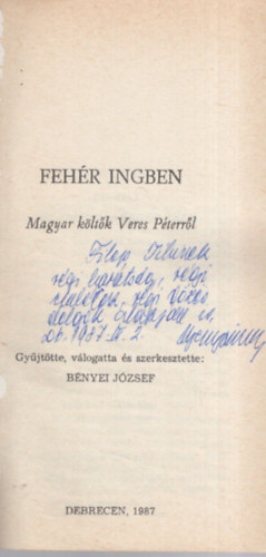 Fehr ingben-Magyar kltk Veres Pterrl - Dediklt