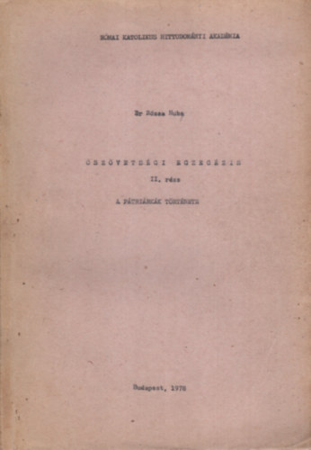 szvetsgi egzegzis II.