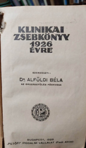 Klinikai zsebknyv 1926 vre