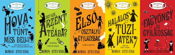5 db az rilnyok nem gyilkolnak  sorozatbl:  Hova tnt Miss Bell? +   Egy kis arznt a teba? +  Els osztly gyilkossg +  Hallos tzijtk +  Fagyngy s gyilkossg  (1-5. ktet)