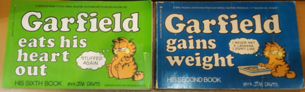 Jim Davis - 2 db Garfield: Gains Weight - His Second Book + Eats His Heart Out - His Sixth Book