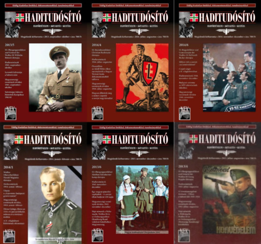 6 db Haditud�s�t� foly�irat - Hadt�rt�nelem - Aktualit�s - Kult�ra: 2013/4., 2013/5., 2013/6., 2014/1., 2014/4., 2014/6.