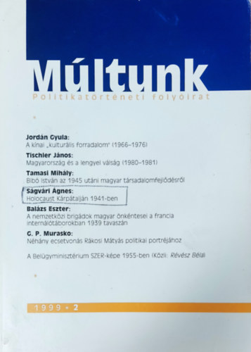 Mltunk - Politikatrtneti folyirat 1999/2