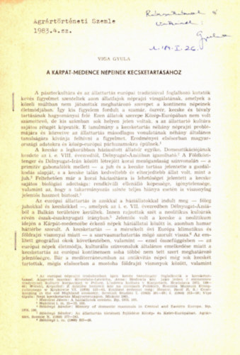 A Krpt- Medence npeinek kecsketartshoz (dediklt)