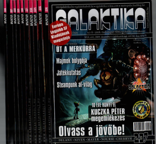 Kuczka Pter  (szerk.) - Galaktika 226. lapszm. (janur) - 237. lapszm. (december) - (11 db) - a 233. lapszm hinyzik!!!