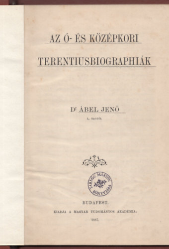 Az - s kzpkori Terentiusbiographik