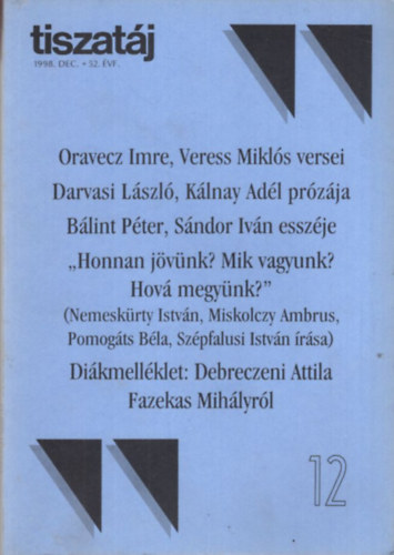 Tiszatj  1998 december 52. vf. 12. szm