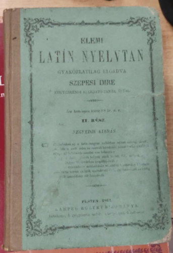 Elemi latin nyelvtan gyakorlatban el�adva II. r�sz