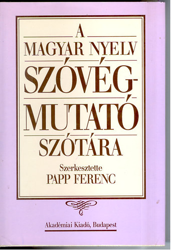 A magyar nyelv szvgmutat sztra