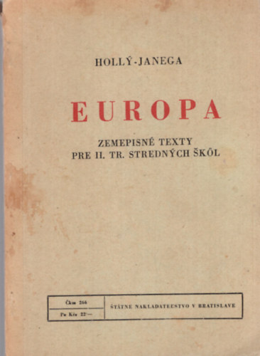 Europa zemepisn texty pre II. Tr. strednych skol