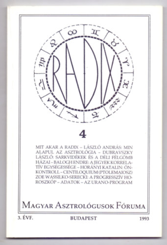 Radix - Magyar Asztrolgusok Fruma 4. (3. vf. 1993)
