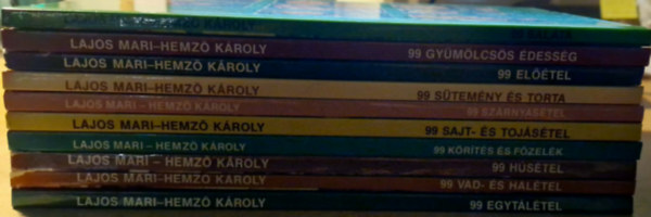 Lajos Mari- Hemző Károly - 10 db könyv a 99 étel 33 színes fotóval sorozatból