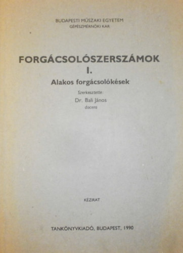 Forgcsolszerszmok I.