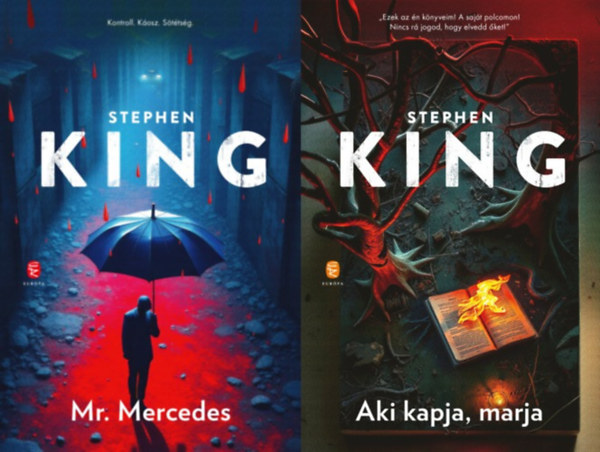 2 db KLNLEGES, LDEKORLT KIADS Stephen King horror a Bill Hodges sorozatbl: Mr. Mercedes +  Aki kapja, marja (a Bill Hodges sorozat 1. s 2. rsze)