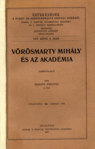 V�r�smarty Mih�hy �s az Akad�mia