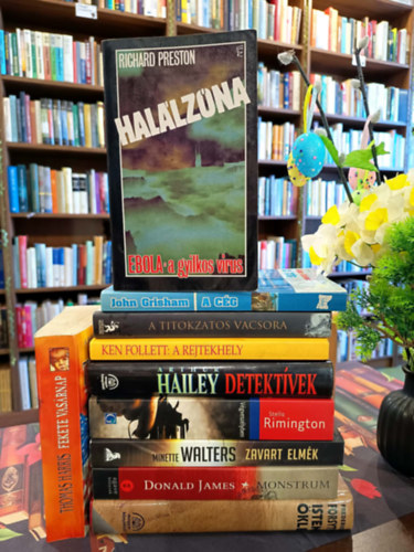 Krimi k�nyvcsomag 10 darabos K�NYVMENT� AJ�NLAT: Isten �kle, Monstrum, Zavart elm�k, V�gvesz�lyben, Detekt�vek, A rejtekhely, A titokzatos vacsora, Fekete vas�rnap, A c�g, Hal�lz�na