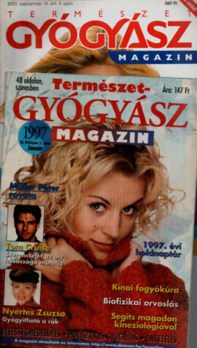 4 db Termszetgygyszat magazin: 1997/Janur, 1999/Mjus, Jlius, Augusztus, 2003/Szeptember.