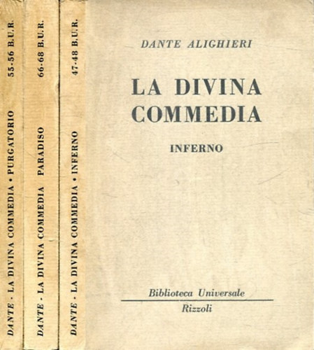 Dante Alighieri - La Divina Commedia I-III. - Inferno - Paradiso - Purgatorio - (Edizione integrale)