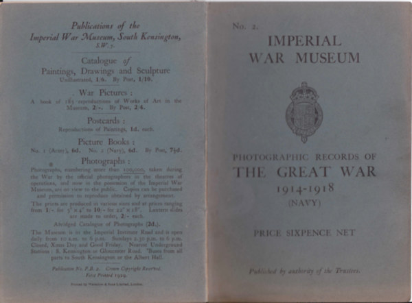 Photographic Records of the Great War 1914-1918 (Navy).