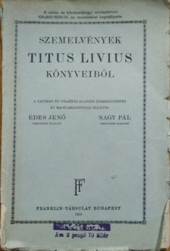 Szemelv�nyek Titus Livius k�nyveib�l