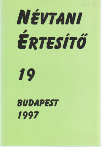 Nvtani rtest 19 Budapest 1997