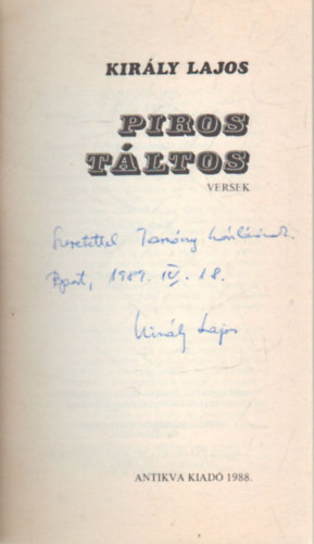 Piros tltos- versek 1988