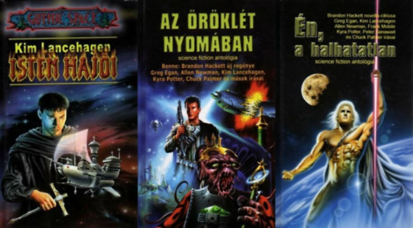 3 db Science fiction antol�gia: Az �r�kl�t nyom�ban + Isten haj�i + �n, a halhatatlan