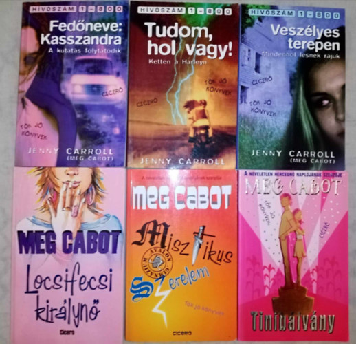 Meg Cabot knyvcsomag (6 ktet) Locsifecsi kirlyn / Misztikus szerelem / Tiniblvny / Fedneve: Kasszandra / Tudom, hol vagy! / Veszlyes terepen